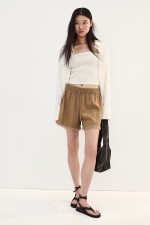 Linen-blend Pull-on Shorts