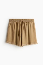 Linen-blend Pull-on Shorts